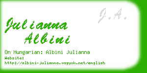 julianna albini business card